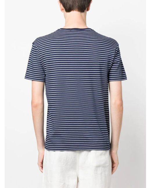 Polo Ralph Lauren Blue Striped Cotton T-Shirt for men