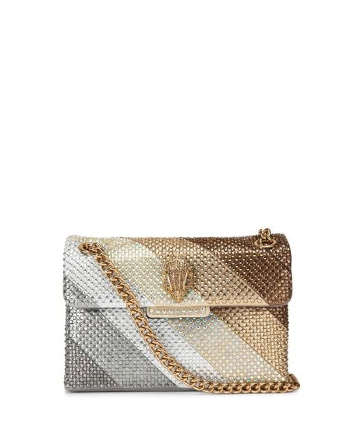 Kurt Geiger White Kensington Embellished Bag