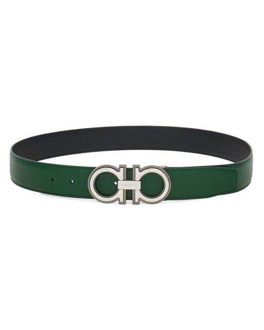Ferragamo Green Gancini-buckle Belt for men