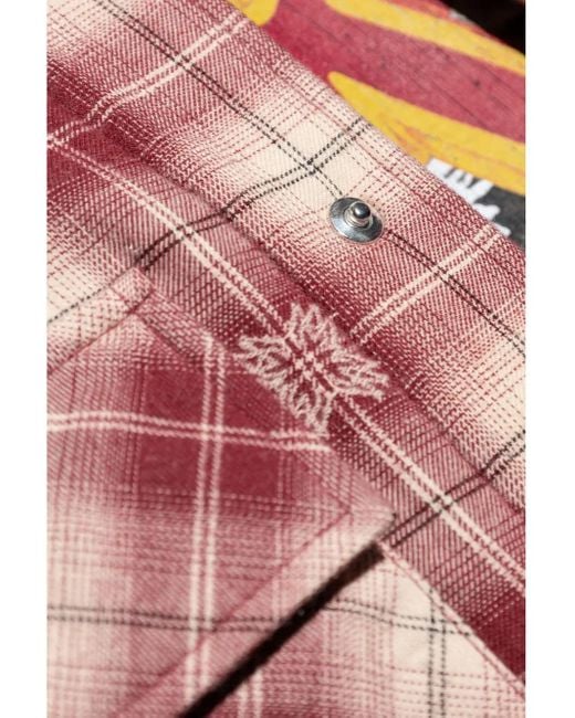 Amiri Red Insulated Shirt Jacket for men
