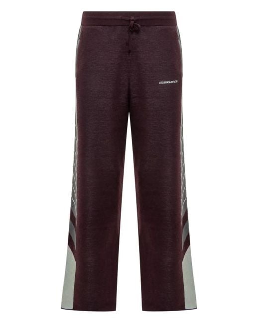 Casablanca Purple Drawstring Track Pants for men