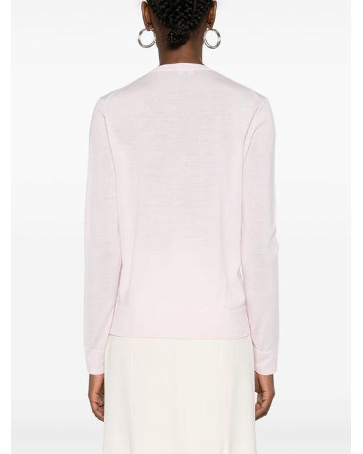 Theory Pink Crew-neck Knitted Jumper