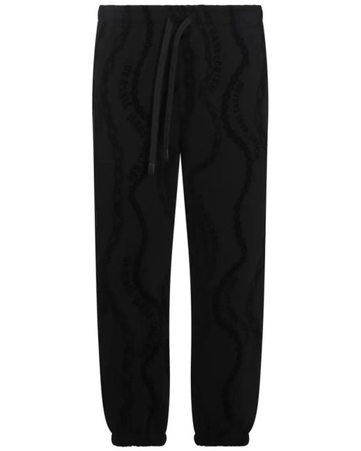 Versace Jeans Couture Black Signature Barocco Drawstring Track Pants for men