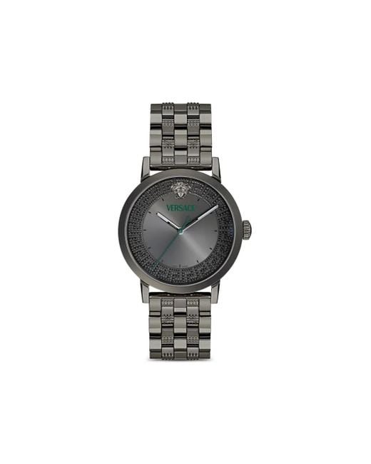 メンズ Versace Greca-pattern 40mm Gray