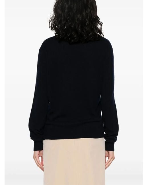 Saint Laurent Black V-Neck Knitted Jumper