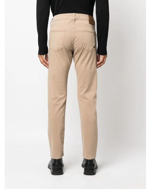 Incotex Natural Logo-Patch Straight-Leg Jeans for men