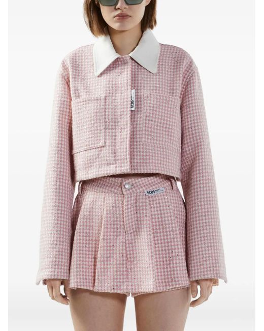 Gcds Pink Tweed Jacket