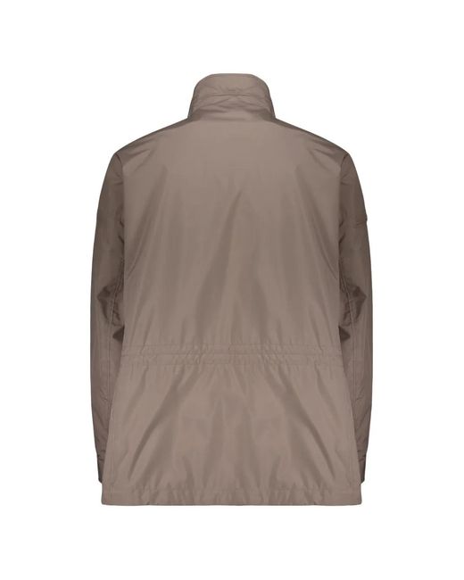 Moorer Brown High-Neck Multi-Pocket Jacket for men