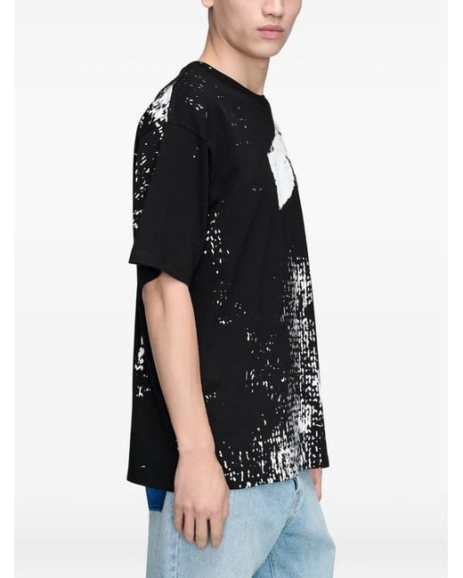 Maison Margiela Black Numbers Graphic-Print T-Shirt for men
