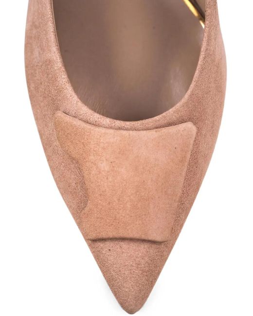 Santoni Pink Sibil Pointed-Toe Pumps