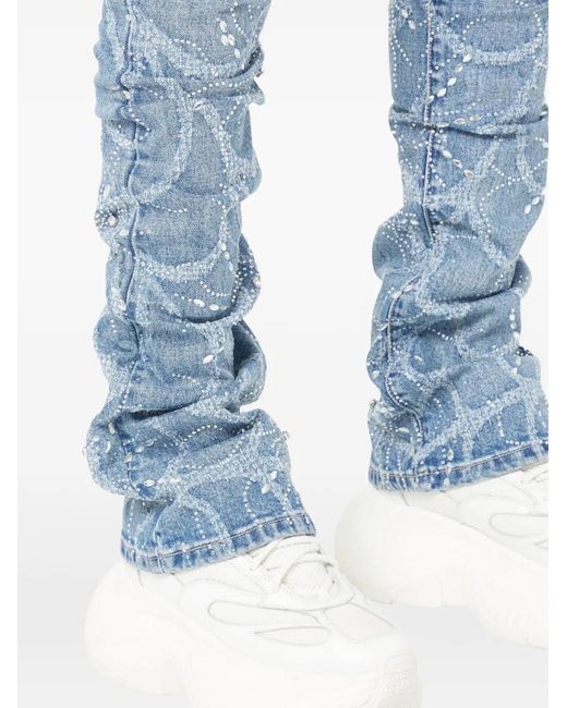 GUAPI Verfraaide Broek in het Blue voor heren
