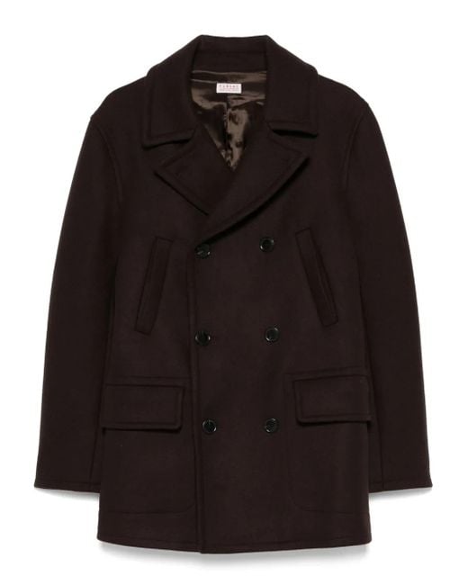 Fursac Black Twill Coat for men
