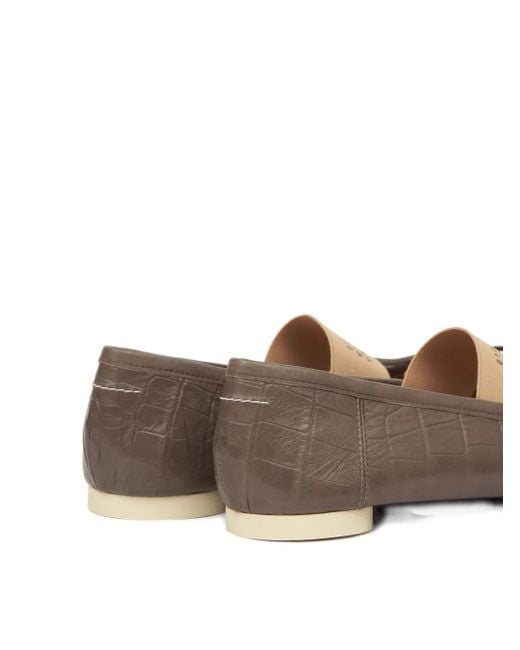 Bailarinas con efecto de piel de cocodrilo MM6 by Maison Martin Margiela de color Brown