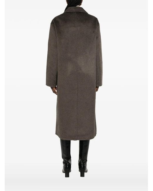 The Dynamis Studio Brown Double-Breasted Peak-Lapel Coat