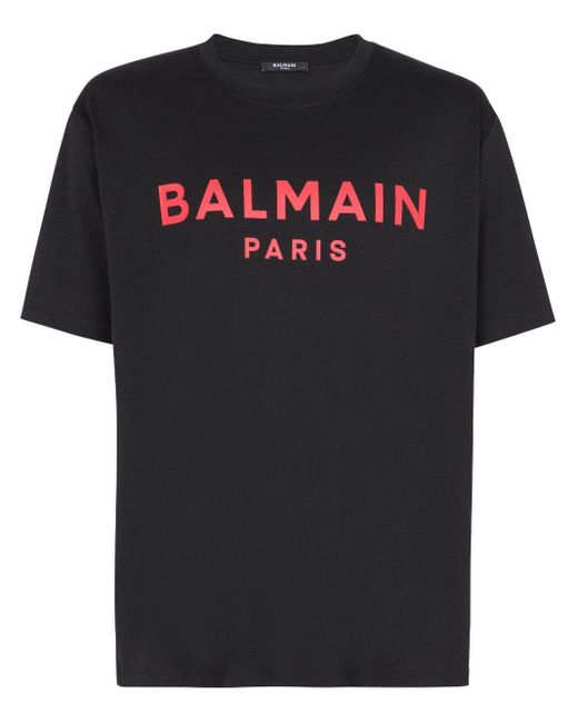 Balmain T-Shirt mit "Paris"-Print in Black für Herren