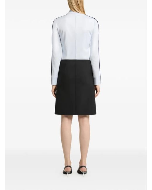 Courreges Gray Veste Rayée À Patch Logo