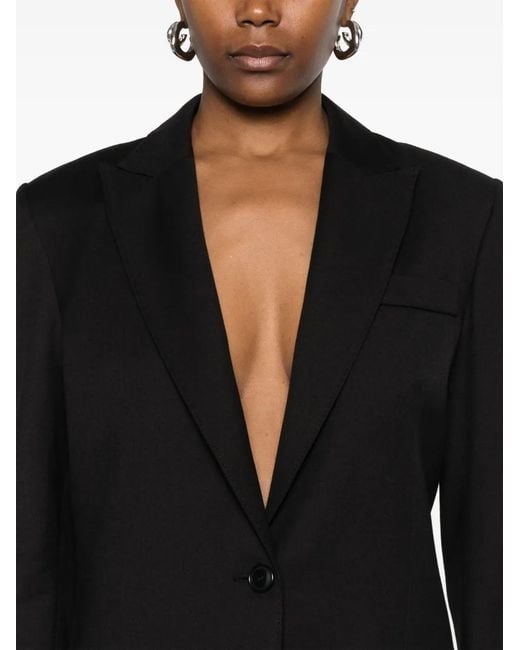 Nissa Black Single-Breasted Blazer