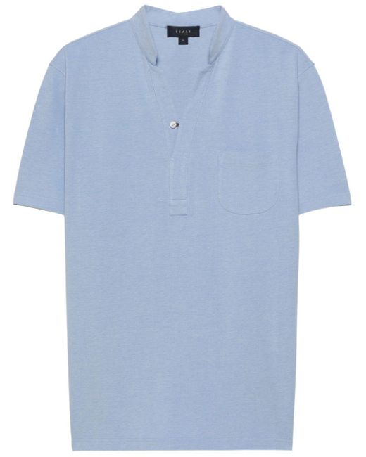 Sease Blue Fish Tail Polo Shirt for men