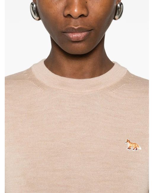 Maison Kitsuné Natural Pull À Logo Brodé