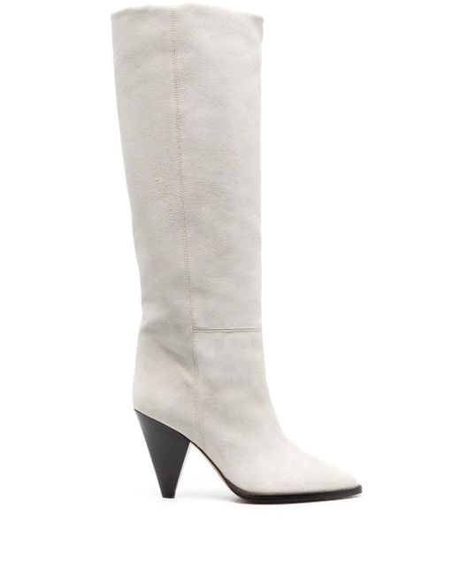 Isabel Marant White Kniehohe Stiefel