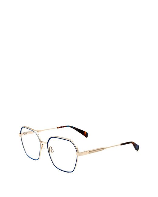 Rag & Bone Metallic Geometric-Frame Glasses