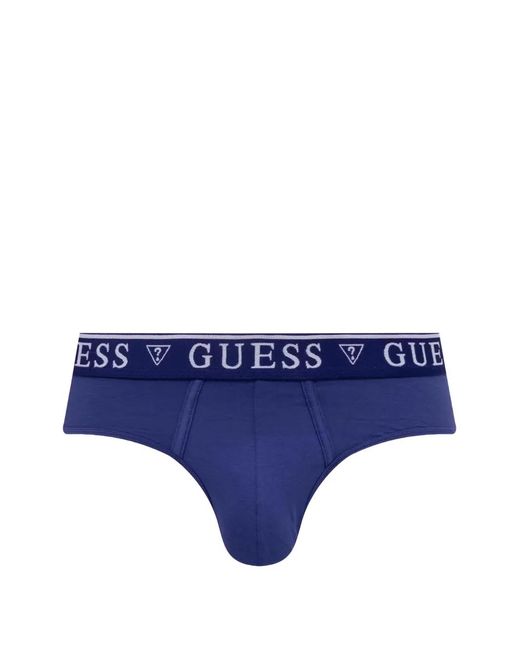 Guess Blue Logo-Waistband Briefs (Set Of 5) for men