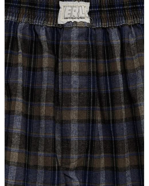 ERL Black Checked Boxers for men