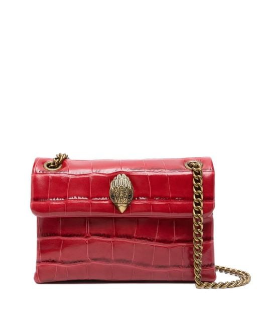 Kurt Geiger クロコパターン ハンドバッグ Red