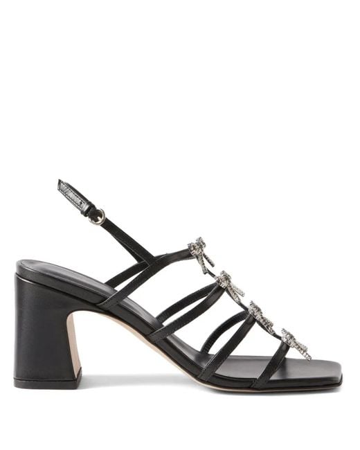 Claudie Pierlot リボンディテール ストラップ サンダル Metallic