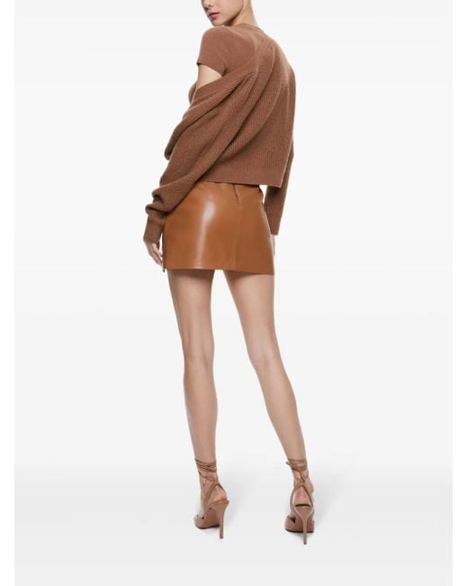 Alice + Olivia Siobhan Mini-Wikkelrok in het Brown