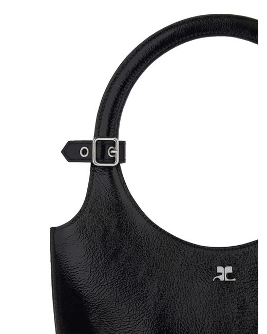 Courreges Black Leather Handbag