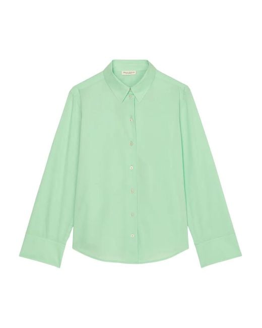 Marc O' Polo Green Button-Up Cotton Shirt