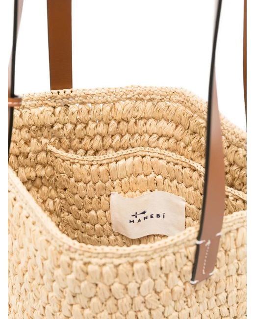 Manebí Natural Raffia Shoulder Bag