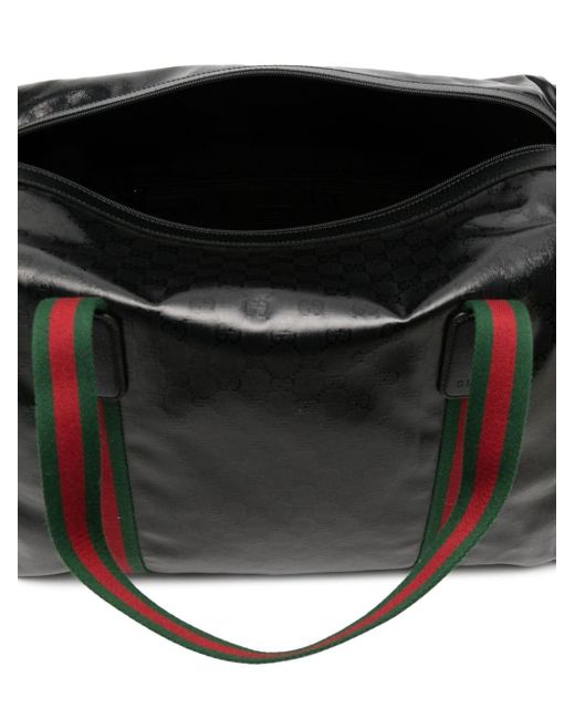 Gucci Große Reisetasche mit Webstreifen in Black für Herren