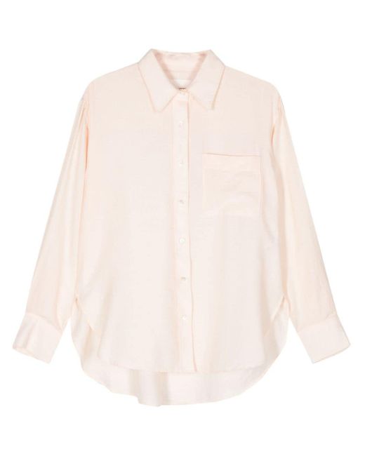 Closed White Patch-pocket Twill Shirt