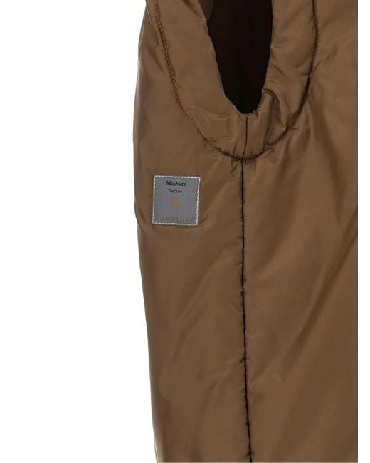 Max Mara Brown The Cube Hooded Vest