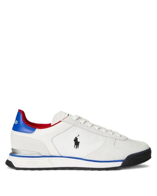 Polo Ralph Lauren White Logo-Detail Sneakers for men