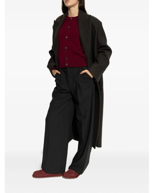 Birkenstock Red "Lutry Premium Suede" Suede Shoes