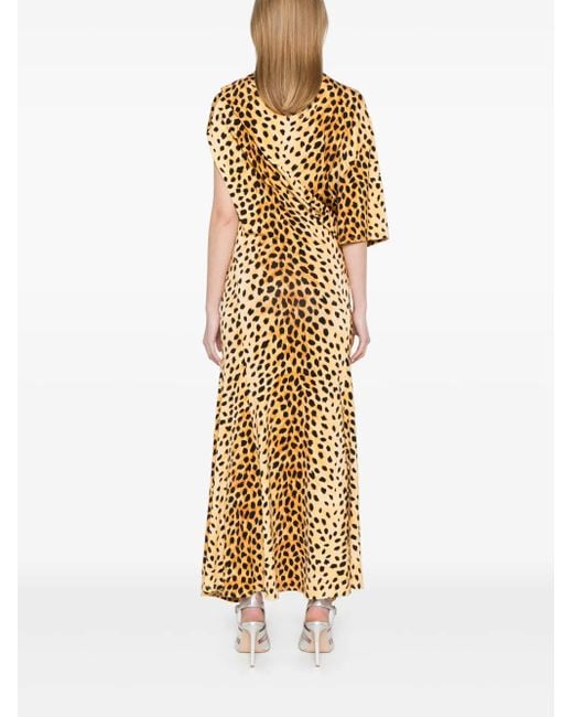 Rabanne Metallic Leopard-Print Maxi Dress