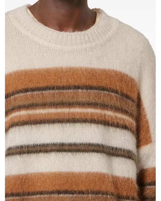 Isabel Marant White Drussellh Striped Pullover for men