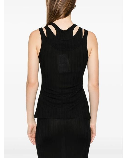 Viktor & Rolf Black Cut-Out Tank Top