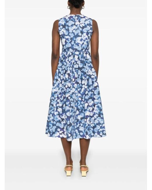 Erdem フローラル ドレス Blue