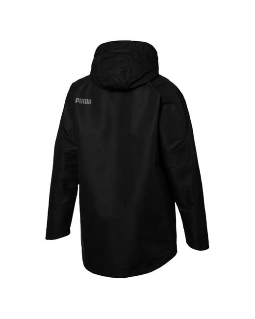 PUMA Black Hooded Raincoat for men