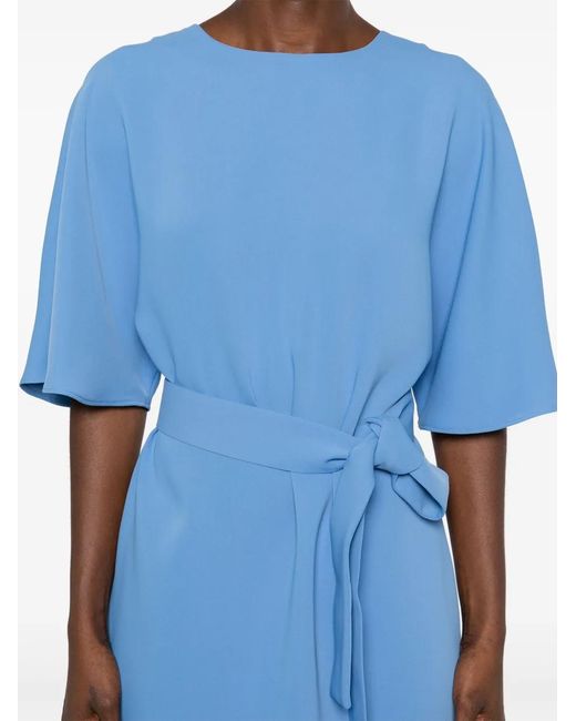 P.A.R.O.S.H. Blue Belted Mini Dress