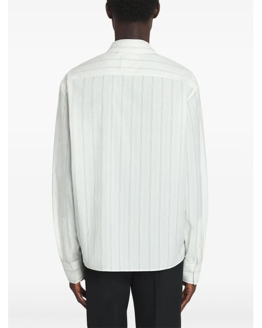 Lanvin White Striped Shirt for men