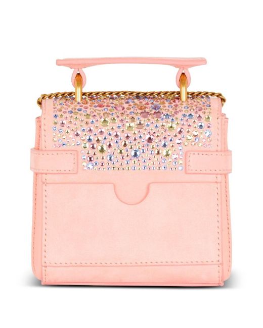 Mini sac à main B-Buzz 12 Balmain en coloris Pink