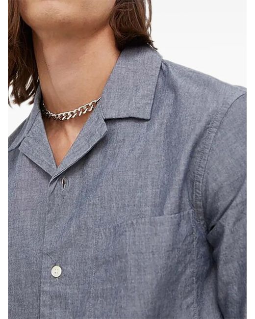 Marc O' Polo Blue Revere-Collar Pocket Shirt for men