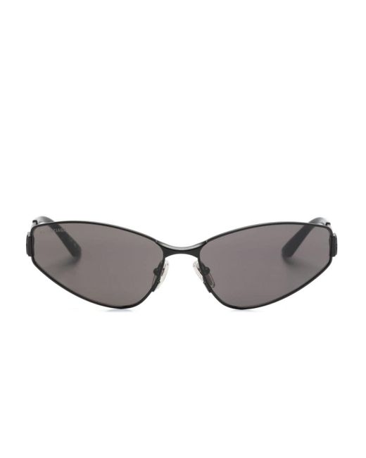 Balenciaga Gray 90s Sonnenbrille mit ovalem Gestell