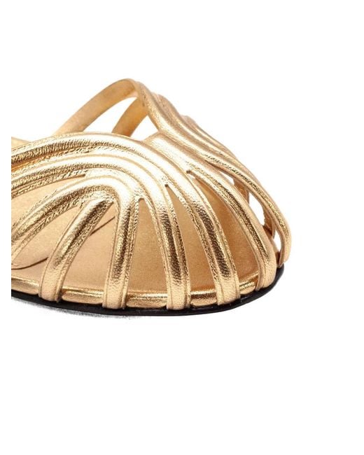 ALEVI Metallic Aura Strappy Flat Pumps