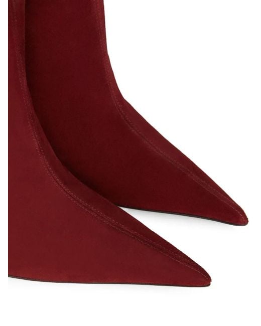 Alexandre Vauthier Red 105Mm Pointed-Toe Suede Boots